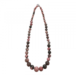 Rodonite Collana a Goccia con perle da 6 a 14mm in pietra naturale - Qualità A