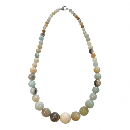 Amazzonite Multicolore Collana a Goccia con perle da 6 a 14mm in pietra naturale