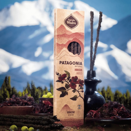 Ibisco - 6 Bastoni Incenso Patagonia con Erbe 100% Naturali - Sagrada Madre