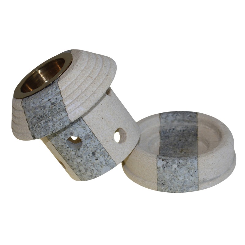 Brucia Essenze in Arenaria e Ottone - Onde e Scalini