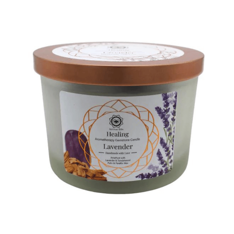 Candela Profumata Lavanda, Sandalo e Ametista - Green Tree guarigione