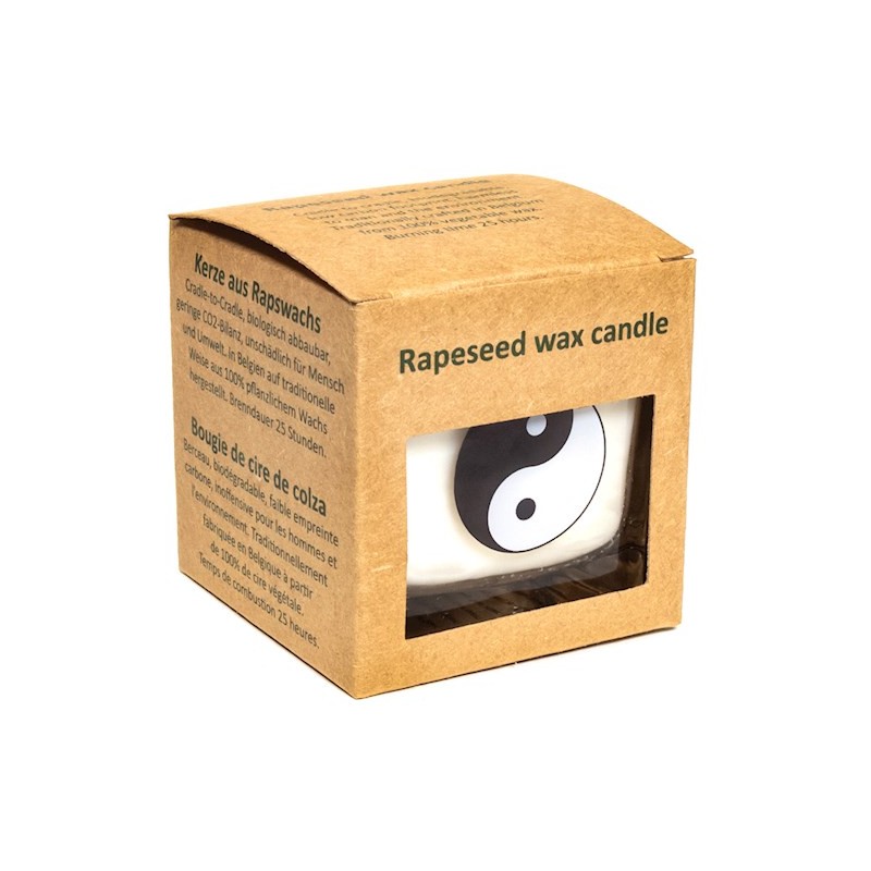 Yin Yang Candela profumata in cera di colza - (6 x 6 x 6cm - ± 25 ore)
