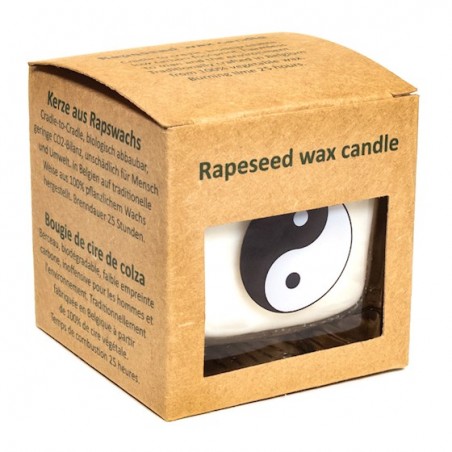 Yin Yang Candela profumata in cera di colza - (6 x 6 x 6cm - ± 25 ore)