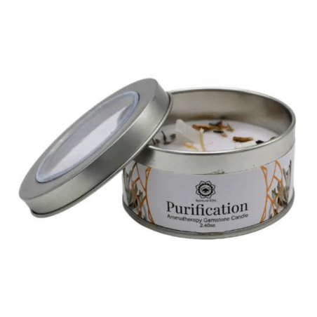 Purificazione - Salvia Bianca Candela profumata con Selenite - Purification Green Tree - 70gr.