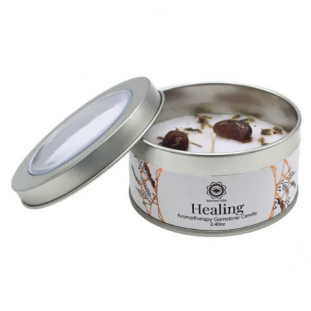 Healing - Lavanda Candela profumata con Ametista - Guarigione - Green Tree - 70gr.
