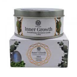 Menta Verde ed Eucalipto Candela profumata con Pietra di Luna - Crescita Interiore - Green Tree - 70gr. 2