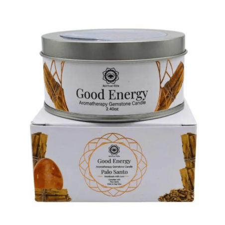 Energia Positiva - Palo Santo Candela profumata con Corniola - Good Energy Green Tree - 70gr.