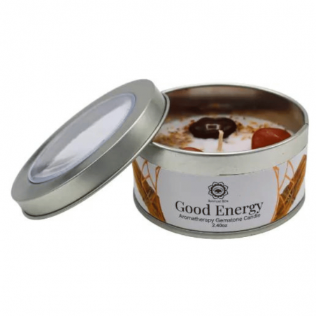 Energia Positiva - Palo Santo Candela profumata con Corniola - Good Energy Green Tree - 70gr.
