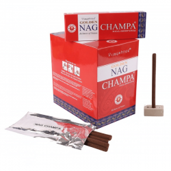 Golden Nag Champa 10 Bastoni Dhoop incenso Organico Vijayshree