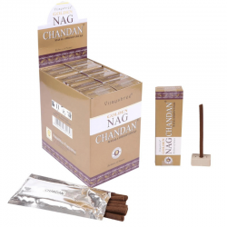 Golden Nag Chandan 10 Bastoni Dhoop incenso Organico Vijayshree Sandalo