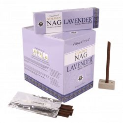 Golden Nag Lavanda 10 Bastoni Dhoop incenso Organico Vijayshree Lavender