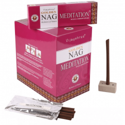 Golden Nag Meditazione 10 Bastoni Dhoop incenso Organico Vijayshree Meditation