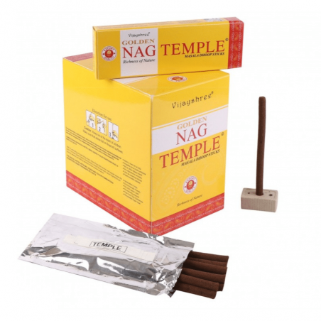 Golden Nag Temple 10 Bastoni Dhoop incenso Organico Vijayshree
