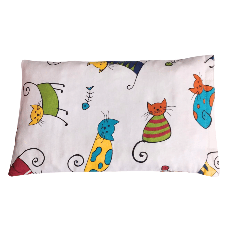 Cuscino con semi di lino - (32 x 19cm) - (650 - 780gr.) - Gatti Cartoon