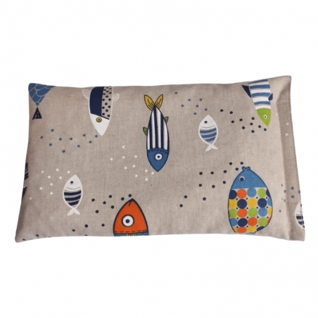 Cuscino con semi di lino - (32 x 19cm) - (650 - 780gr.) - Pesciolini