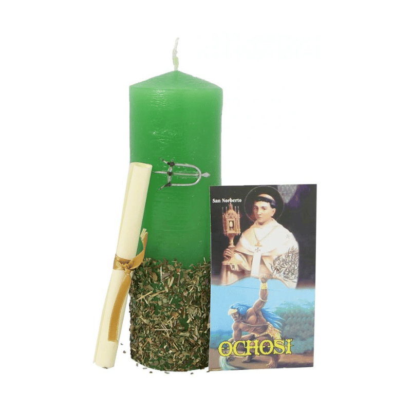 Cero Orisha Ferramentos Offerta Ochosi (16 x 5,5cm / ± 300gr.) - Verde