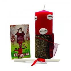 Candela Elegguá con Olio di Cauries – Cero Orisha 300g