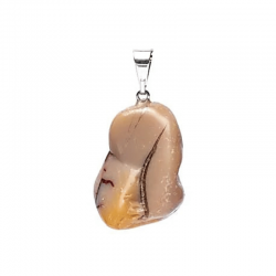 Pendente Mokaite Pietra Naturale forata - (± 20mm) 2
