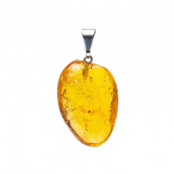 Pendente Ambra Pietra Naturale forata - (± 25mm) 2