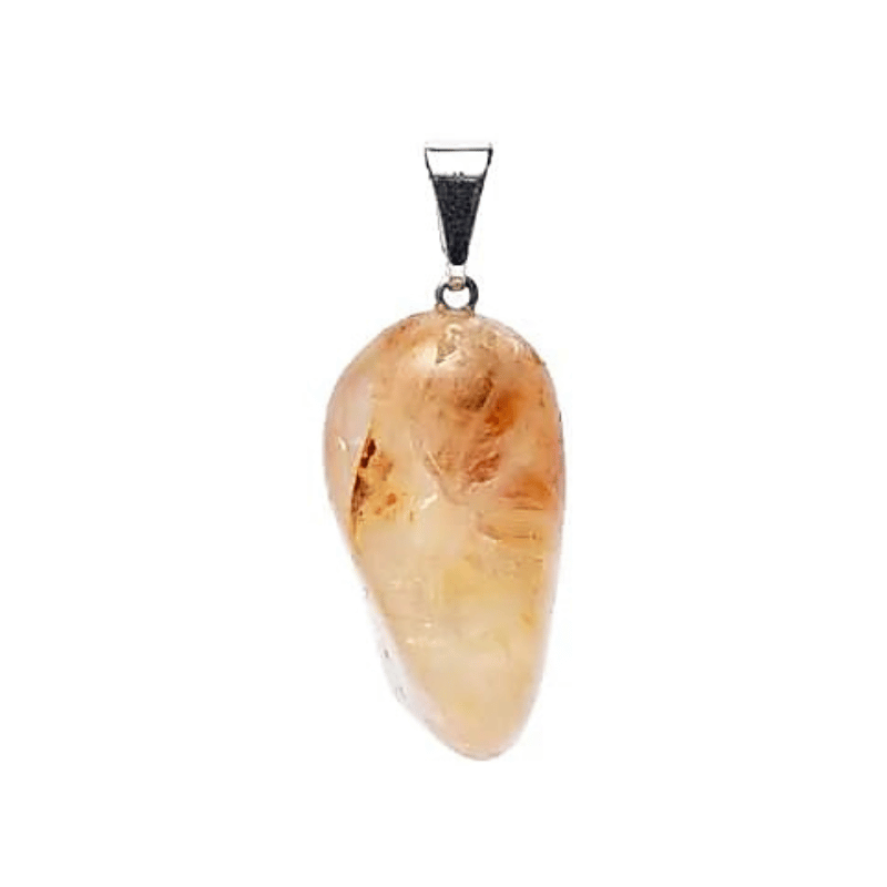 Pendente Quarzo Ematoide Pietra Naturale forata - (± 25mm)