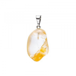 Pendente Quarzo Ematoide Pietra Naturale forata - (± 25mm)