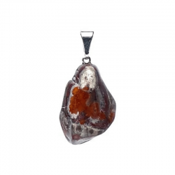 Pendente Diaspro Occhio di Uccello Pietra Naturale forata - (± 25mm) 2