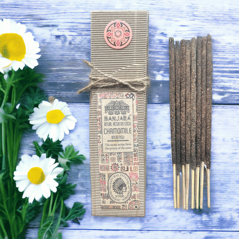 Camomilla 8 Bastoni Smudge Aztec Banjara Ritual Chamomile Saggezza Sciamanica