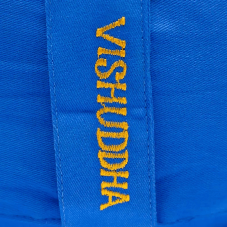 Cuscino da Meditazione Blu con Simbolo Vishuddha – 5° Chakra