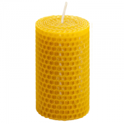 Candela Cera D'Api 100% Naturale - (15 x 6cm - ± 8 ore)