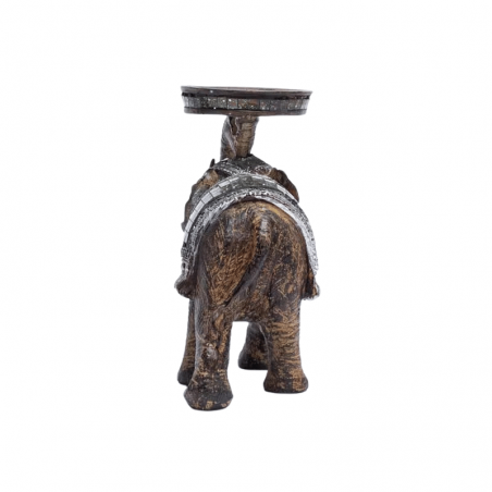 Statuetta Elefante in resina portacandele Votive e Lumini - (14 x 16 x 6 cm)