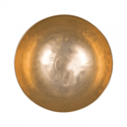 Campana Tibetana Samadhi in Bronzo Dorata (Ø ± 20cm - H 7cm - ± 850gr.)