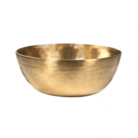 Campana Tibetana Samadhi in Bronzo Dorata (Ø ± 20cm - H 7cm - ± 850gr.)