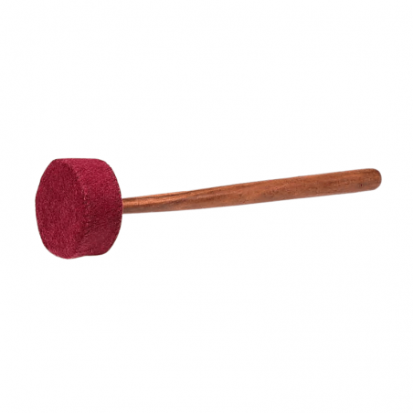 Martelletto per Campane Tibetane in Feltro Rosso (± 33 x 8cm)