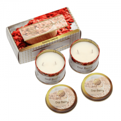 Bacche di Goji Set 2 Candele profumate Fleur De Vie - (± 2 ore - 120gr.)