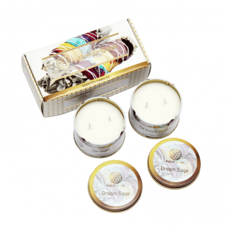 Salvia dei Sogni Set 2 Candele profumate Fleur De Vie Dream Sage - (± 2 ore - 120gr.)