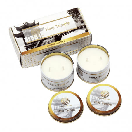 Tempio Sacro Set 2 Candele profumate Fleur De Vie Holy Temple - (± 2 ore - 120gr.)