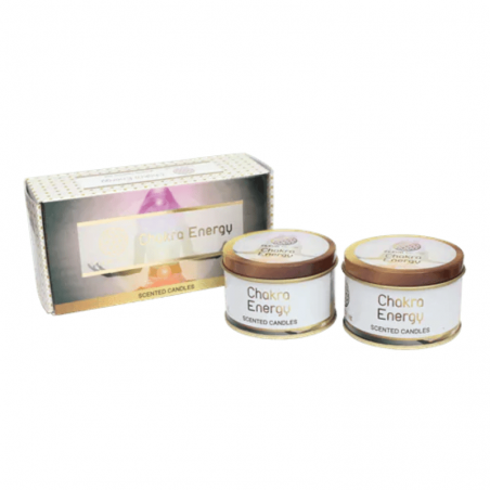 Energia dei Chakra Set 2 Candele profumate Fleur De Vie Chakra Energy - (± 2 ore - 120gr.)