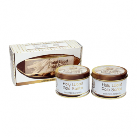 Palo Santo Set 2 Candele profumate Fleur De Vie - (± 2 ore - 120gr.)
