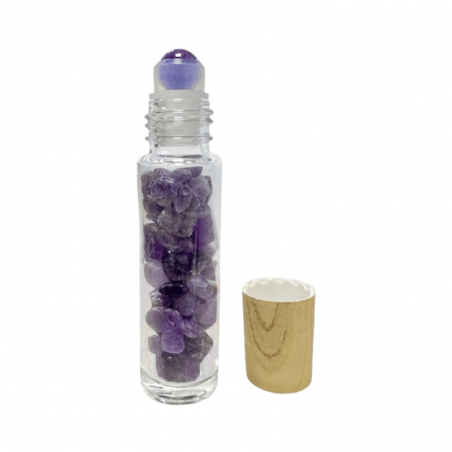 Roll-On Ametista Flacone con scaglie pietre naturali