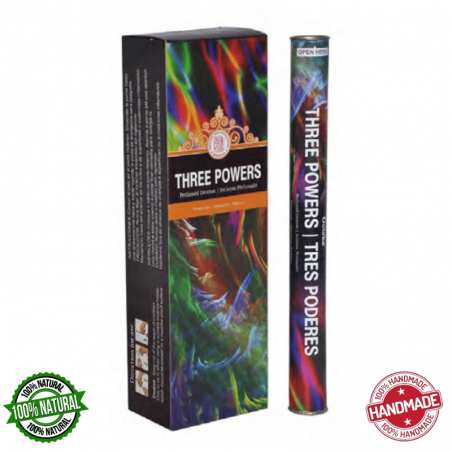 Tre Poteri 20 Bastoncini Incenso Goloka Three Powers Masala