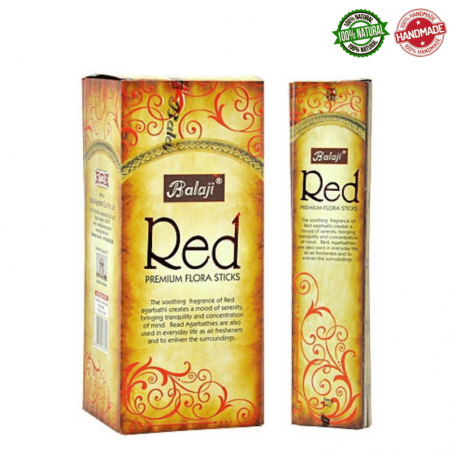 Rosso 12 Bastoni Flora incenso Herbal Balaji Red Masala