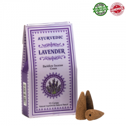 Lavanda 10 Coni Incenso a riflusso Ayurvedic Lavender Backflow