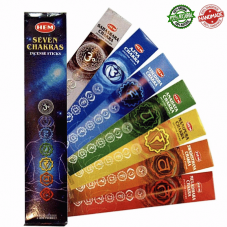 7 Chakra 35 Bastoncini incenso Hem Seven Chakras Masala