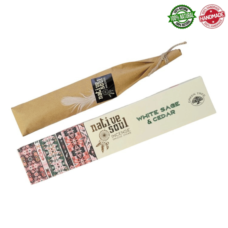 Salvia Bianca & Cedro Incenso Native Soul - Green Tree Bastoncini