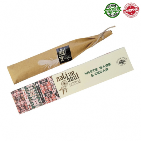 Salvia Bianca & Cedro Incenso Native Soul - Green Tree Bastoncini