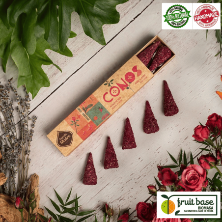 Petali di Rosa - 8 Super Coni Smudge 100% Erbe Naturali - Sagrada Madre