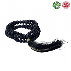Mala Tibetano 108 perle Onice Nero opaco da 6mm in pietra naturale - Qualità AA
