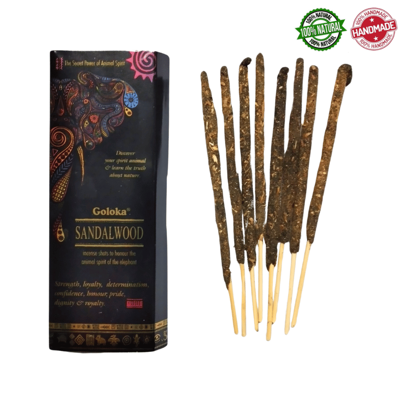 Legno di Sandalo Bastoni Incenso Smudge Organico Goloka Sandalwood Animal  Spirit Elephant