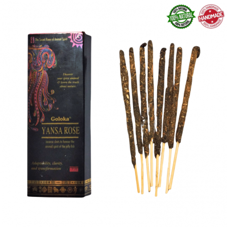 Rosa Bastoni Incenso Smudge Organico Goloka Yansa Rose Animal Spirit Jelly Fish