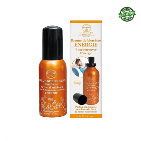 "Energia" Spray per Ambienti Organico ai fiori di Bach e Oli Essenziali - 30ml